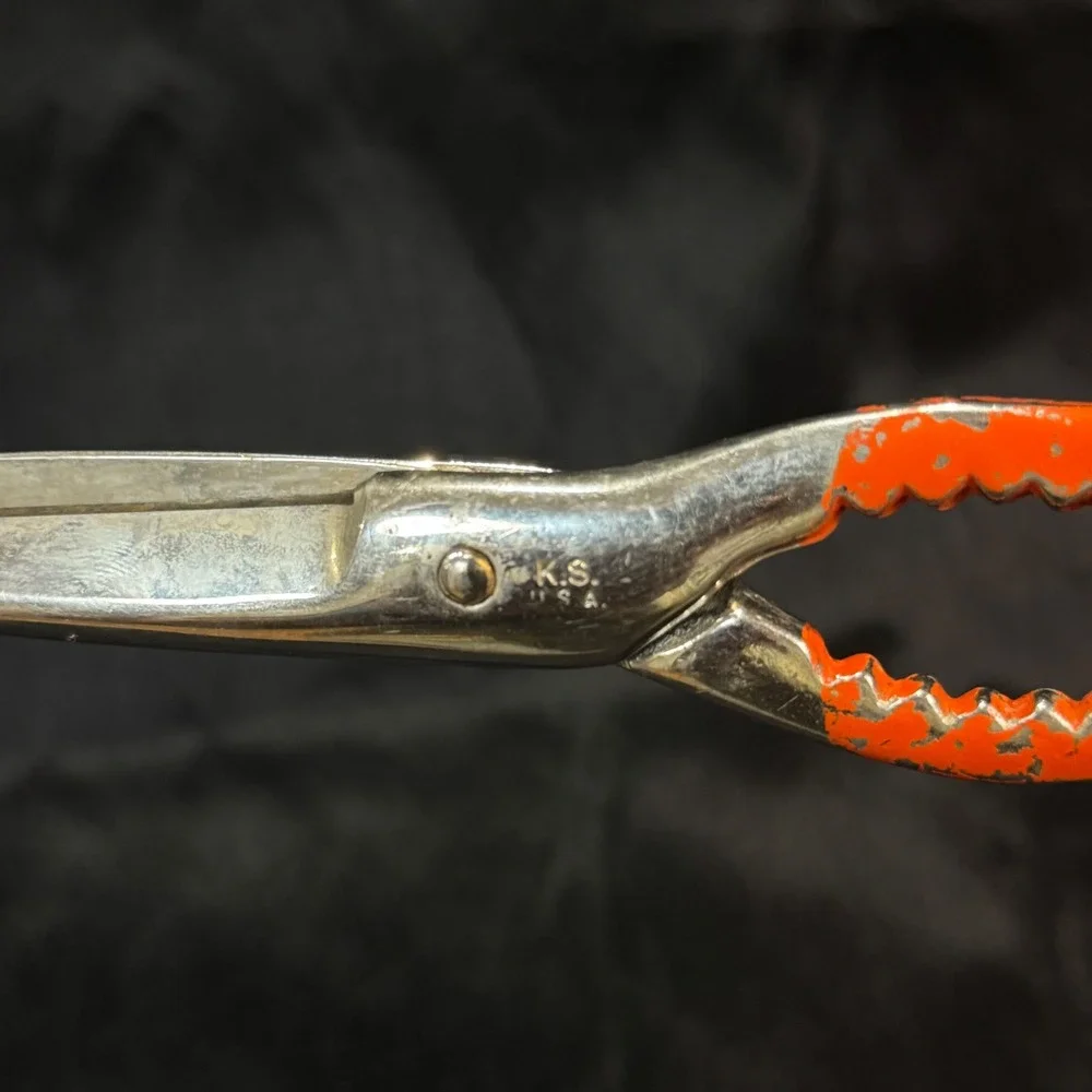 Vintage 40's Wiss KS USA Kitchen Shears Jar Opener Scissors 8 Inch Heavy Duty
